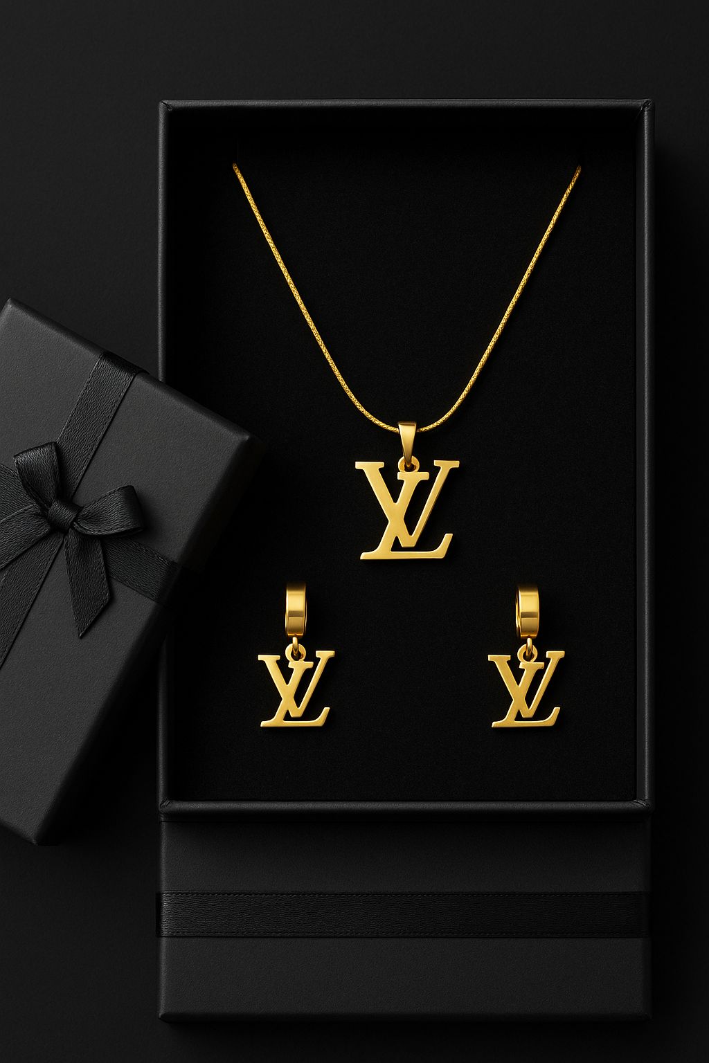 Inspired Premium Gold Jewelry Set – Necklace & Earrings